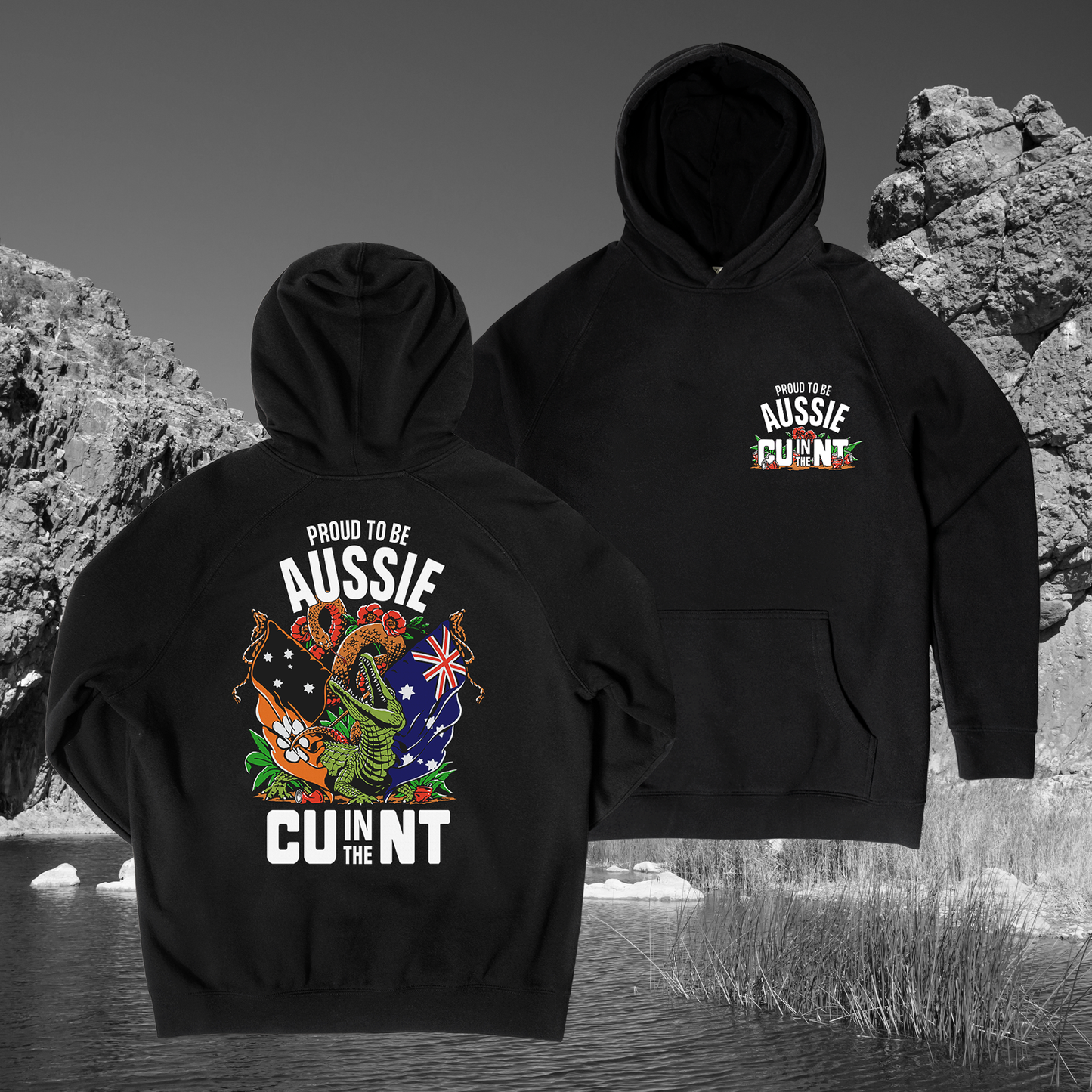 Aussie Pride Hoodie Black