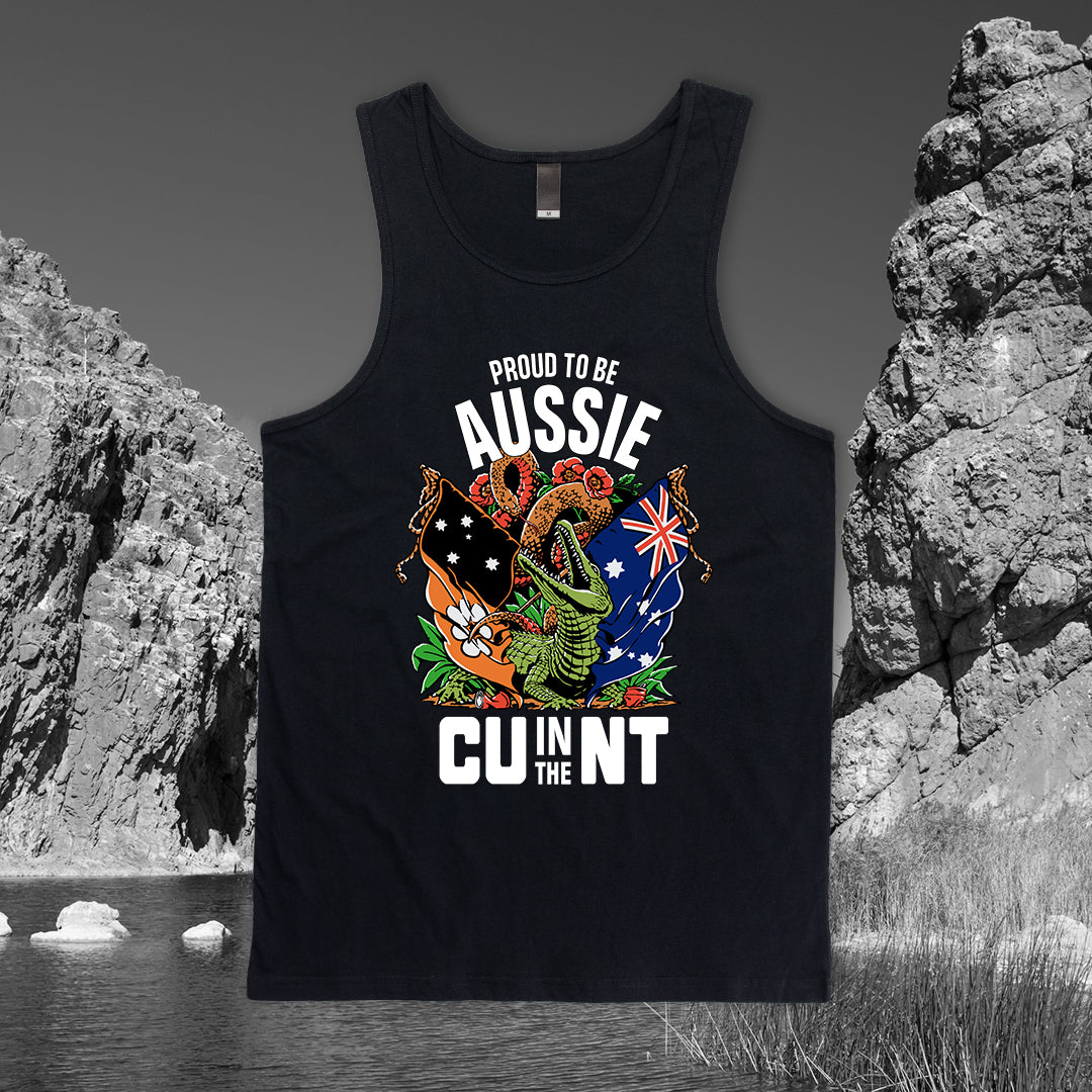 Aussie Pride Singlet Black