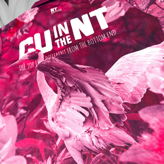 Pink Brolga Fishing Jersey (Unisex)