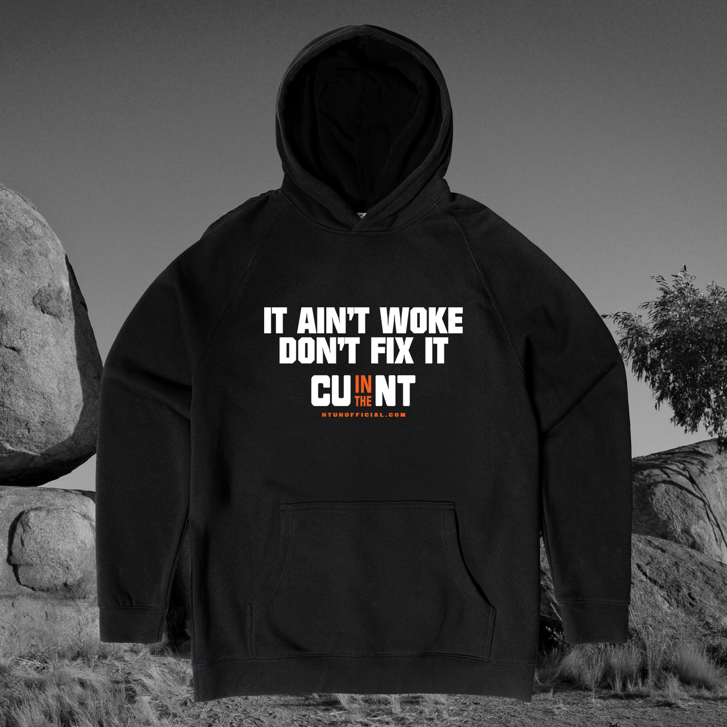 It Aint Woke Hoodie Black