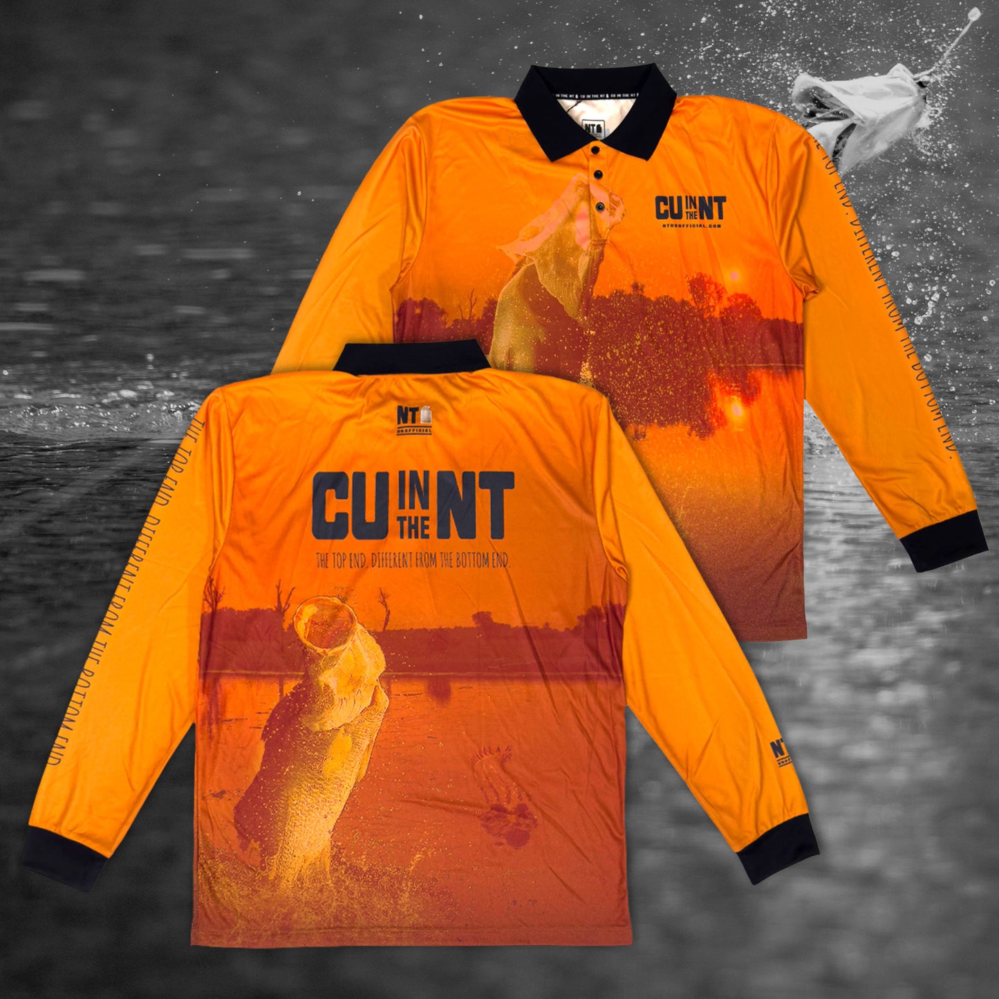 Orange Barra Fishing Jersey