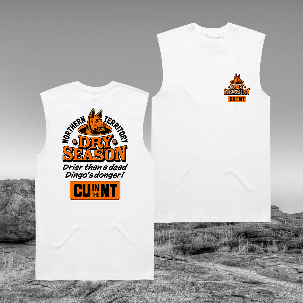 Dry Season Muscle Tee White