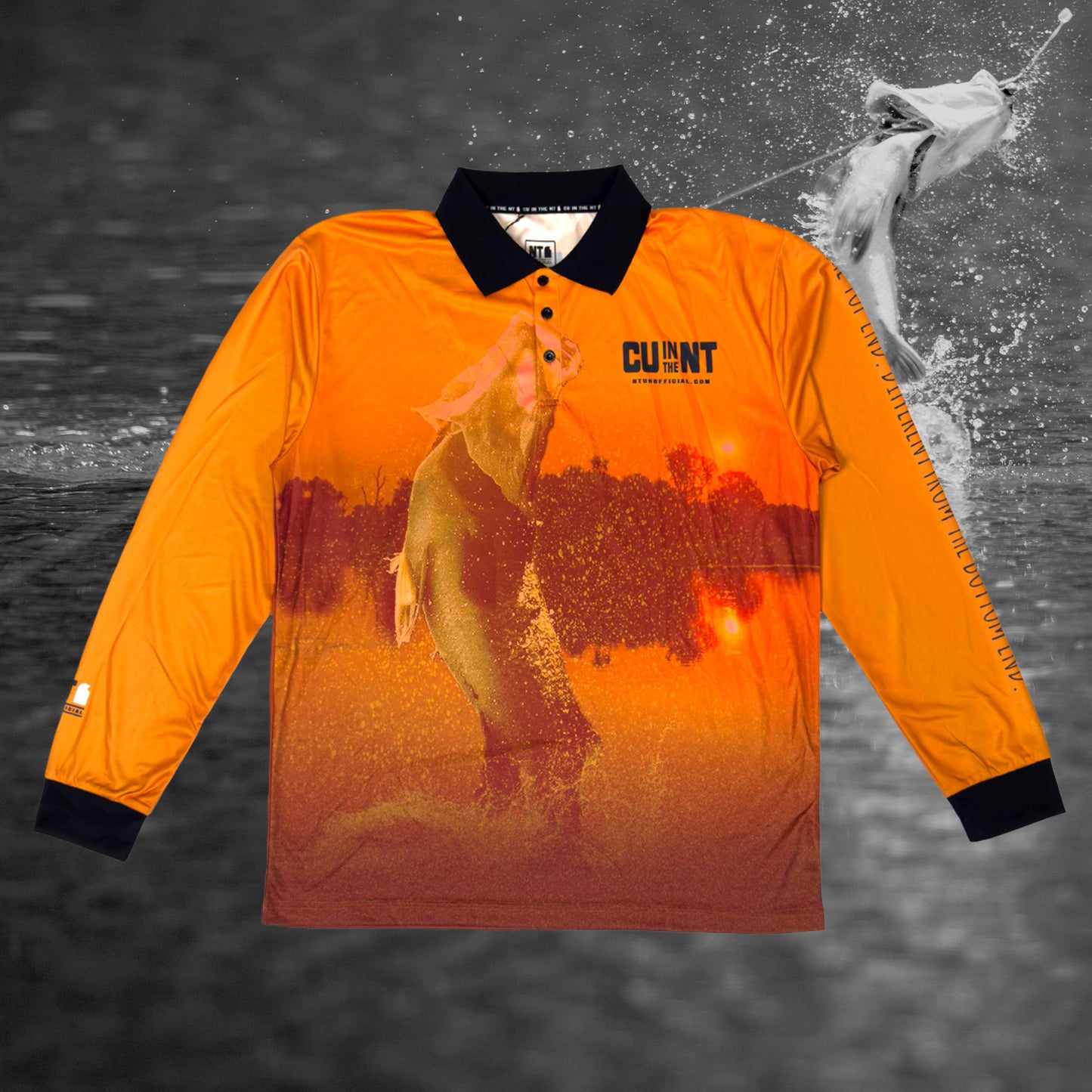 Orange Barra Fishing Jersey
