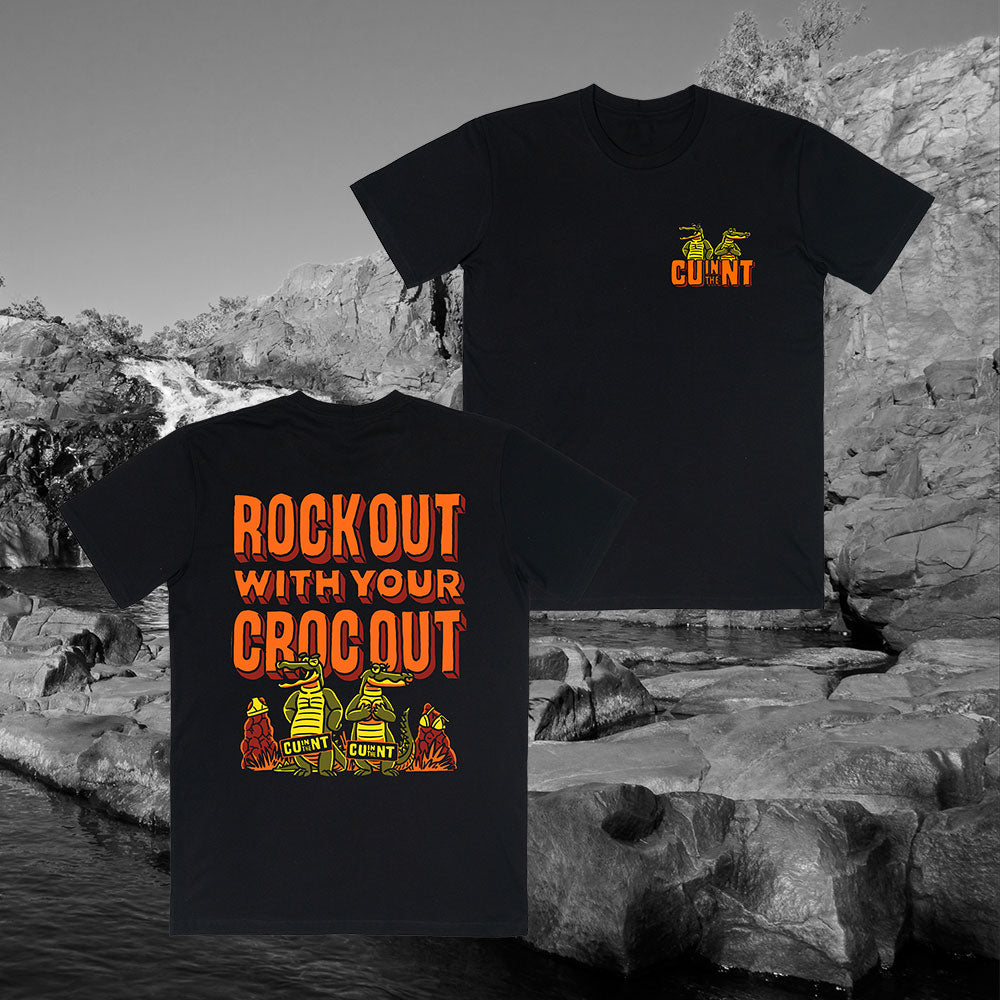 Rock Out Croc Out Tee Black