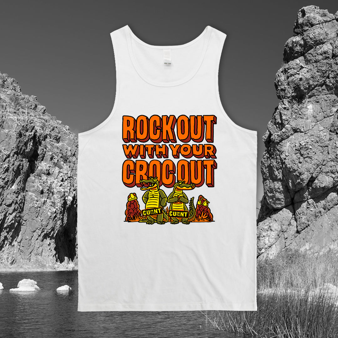 Rock Out, Croc Out Singlet White