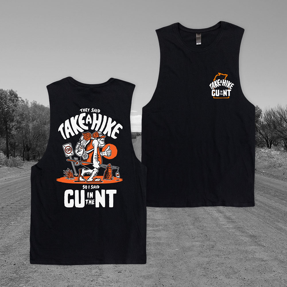Take A Hike Muscle Tee Black