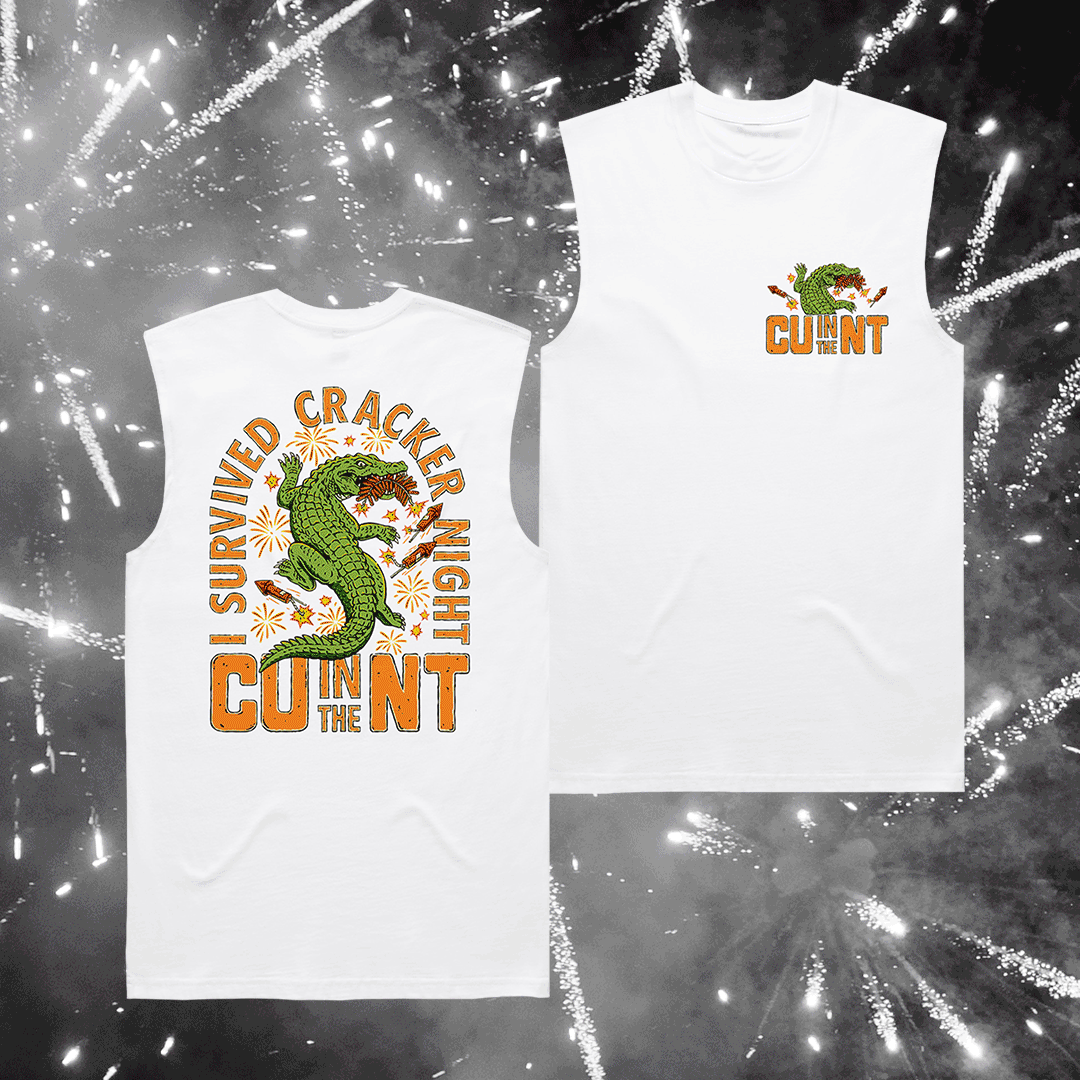 Cracker Night 26 Muscle Tee White