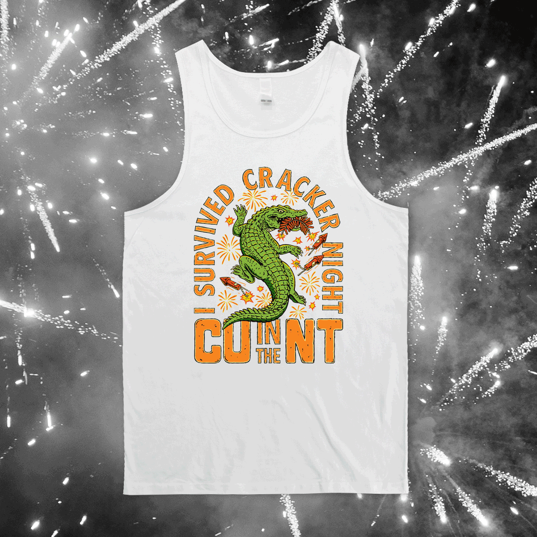 Cracker Night 26 Singlet White