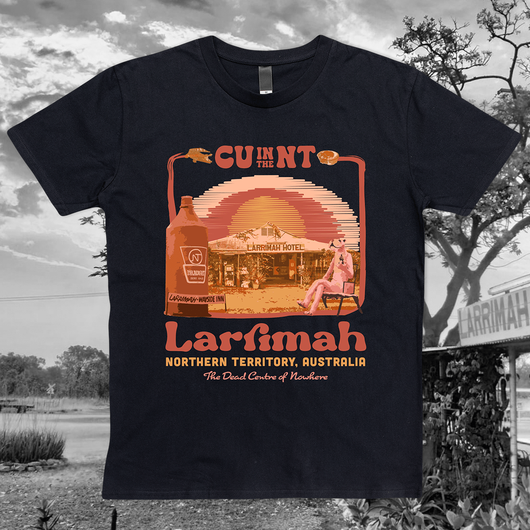 Larrimah Tee Black Shirts NT Unofficial