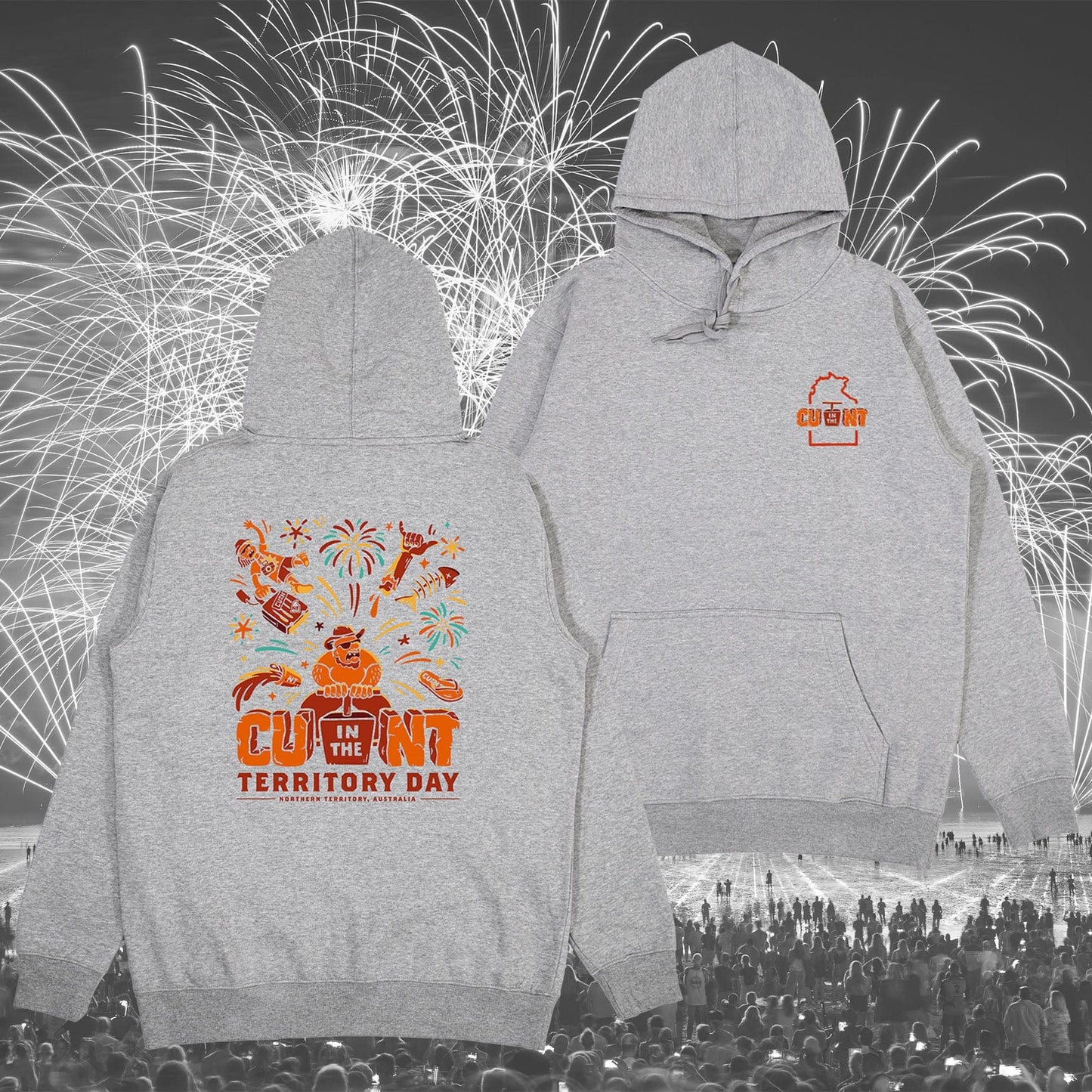 Territory Day 2023 Hoodie Grey Hoodie NT Unofficial