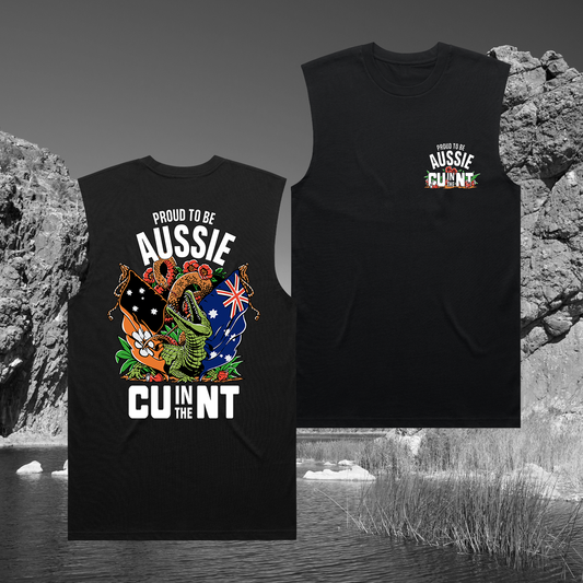 Aussie Pride Muscle Tee Black