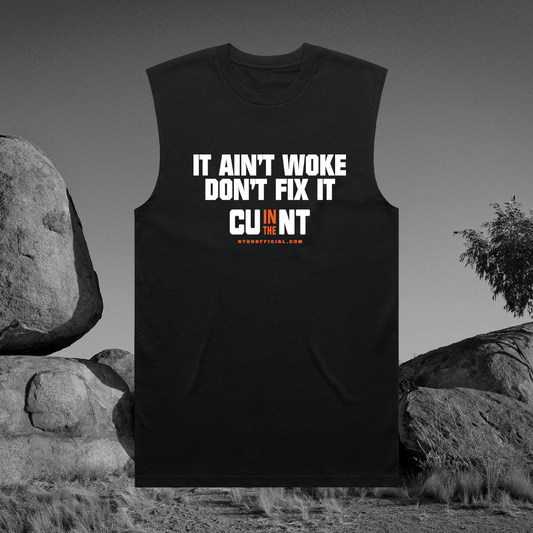 It Aint Woke Muscle Tee Black