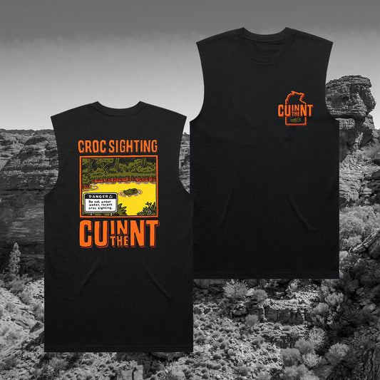Croc Sighting Muscle Tee Black