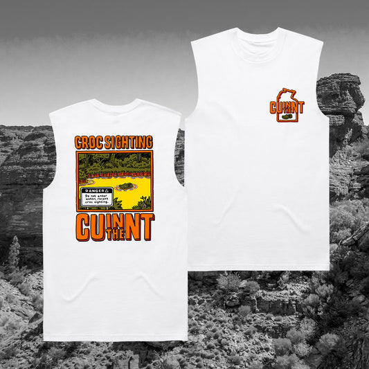 Croc Sighting Muscle Tee White
