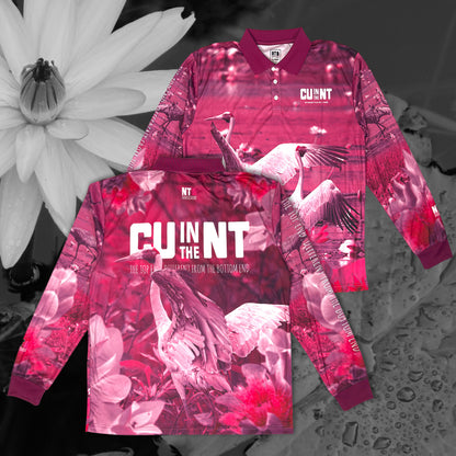 Pink Brolga Fishing Jersey (Unisex)