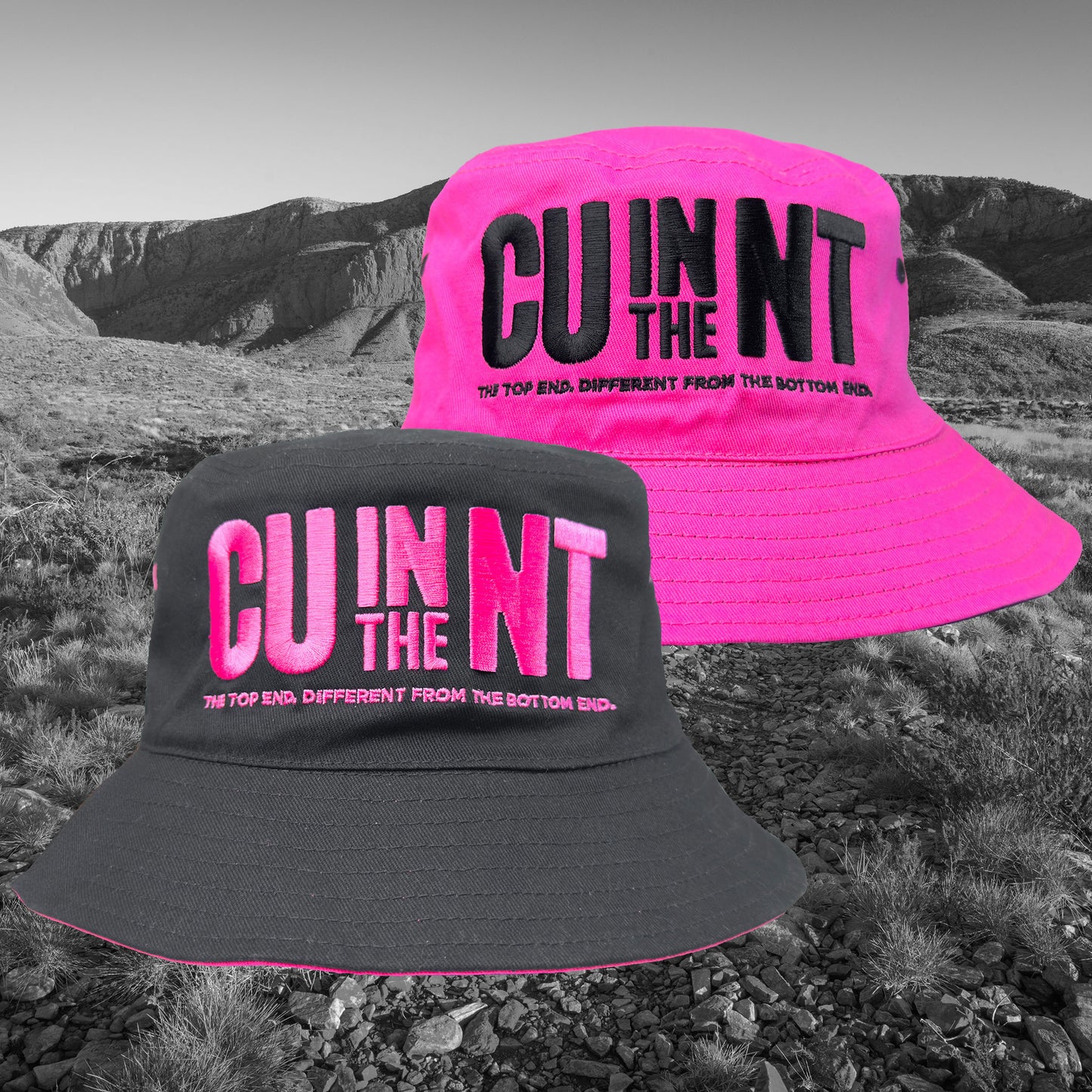 Nightcliff Reversible Bucket Hat Pink