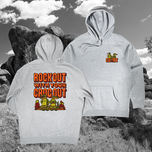 Rock Out Croc Out Hoodie Grey