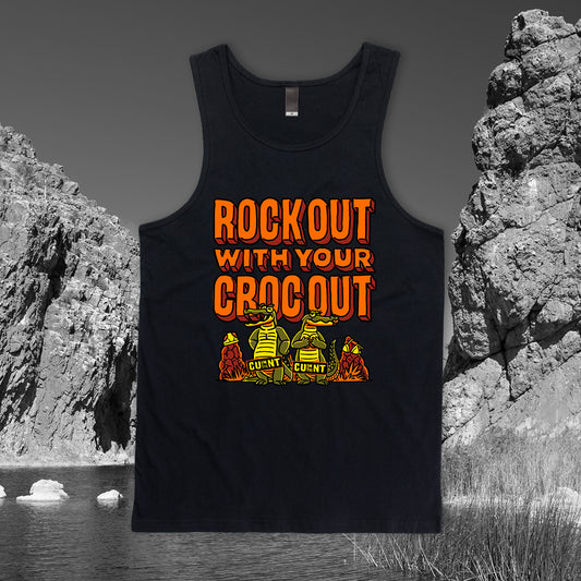 Rock Out, Croc Out Singlet Black