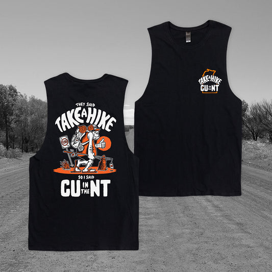 Take A Hike Muscle Tee Black