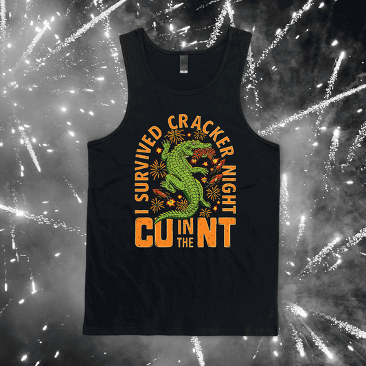 Cracker Night 26 Singlet Black