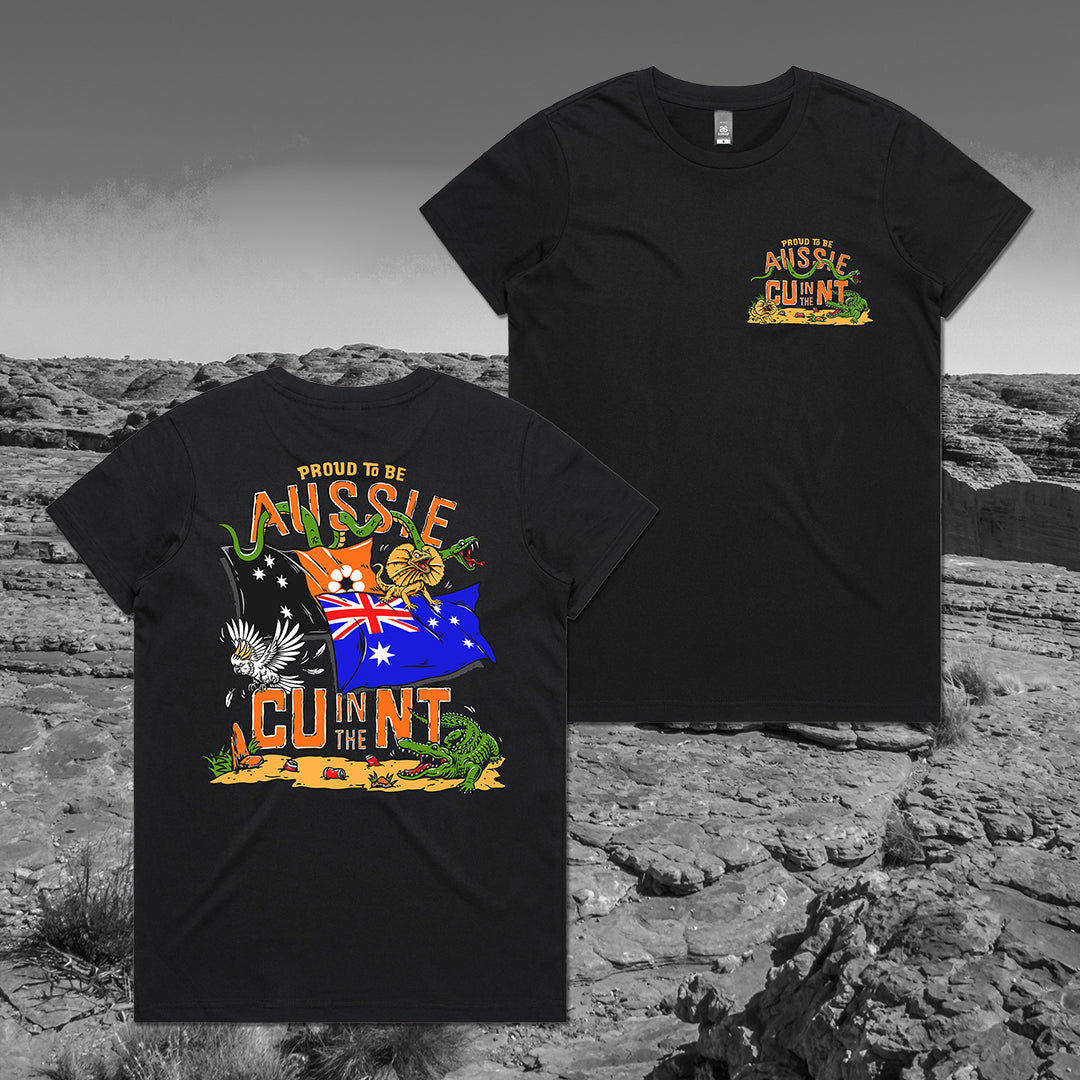 Aussie Proud Ladies Tee Black