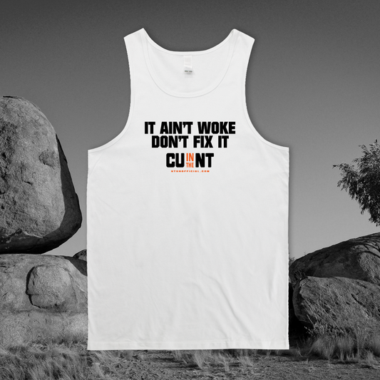 It Aint Woke Singlet White