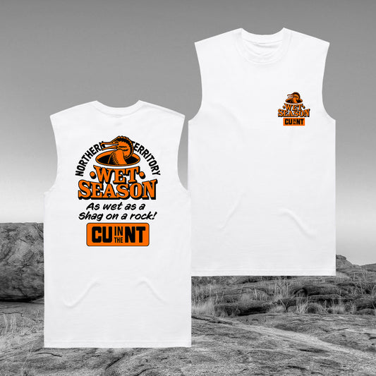 Wet Season Muscle Tee White