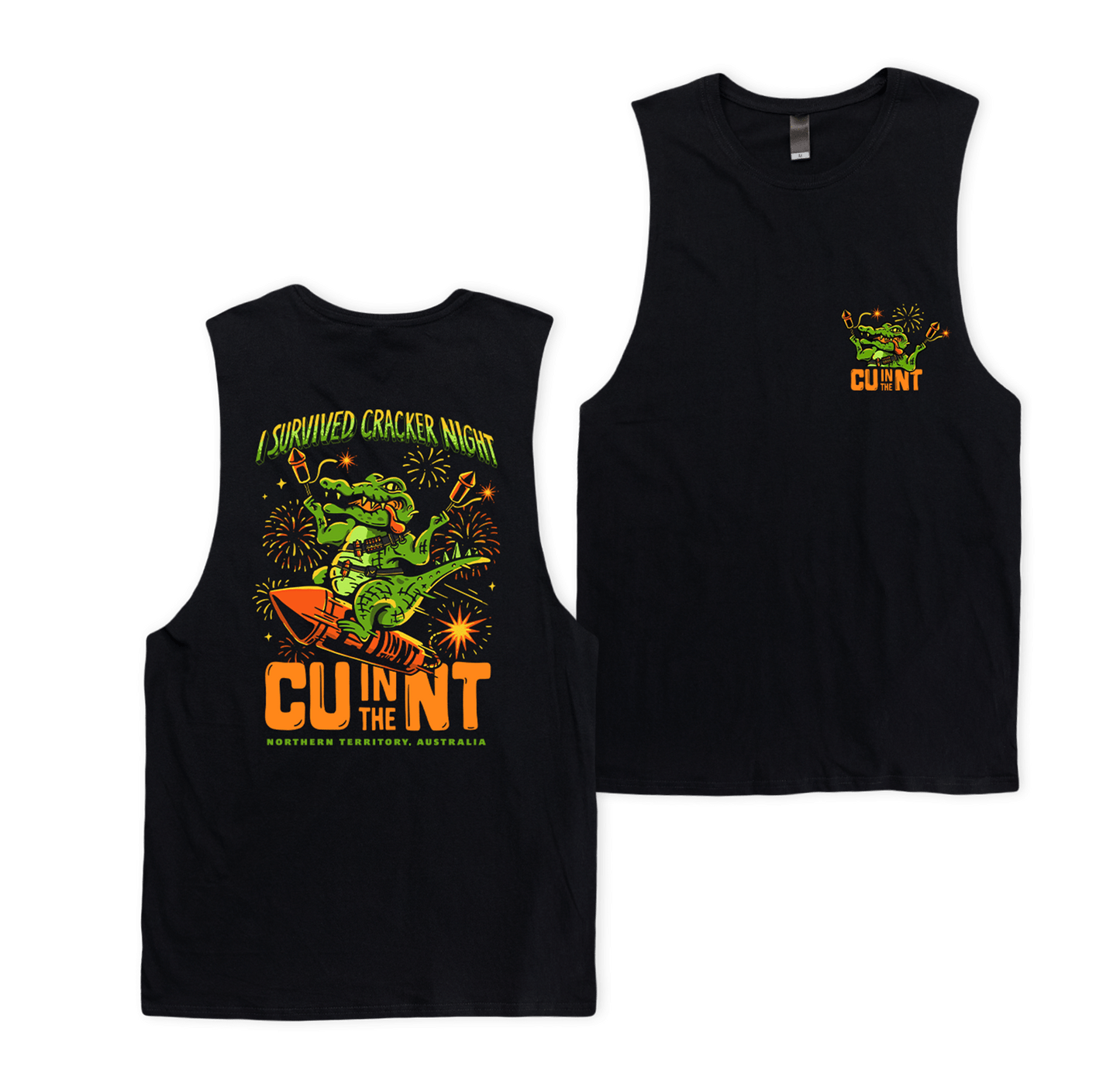 Cracker Night 2024 Muscle Tee Black Muscle NT Unofficial