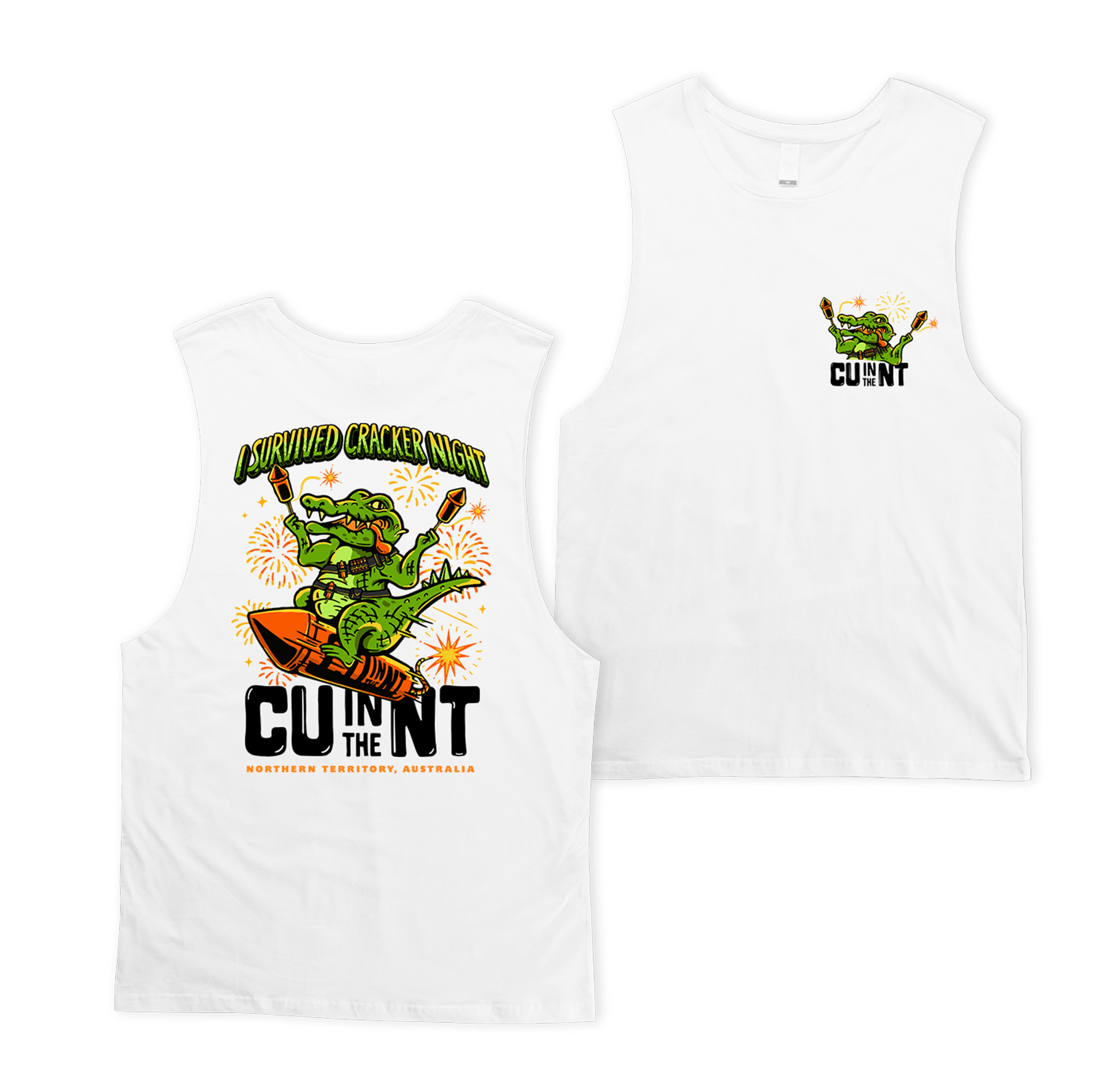 Cracker Night 2024 Muscle Tee White Muscle NT Unofficial