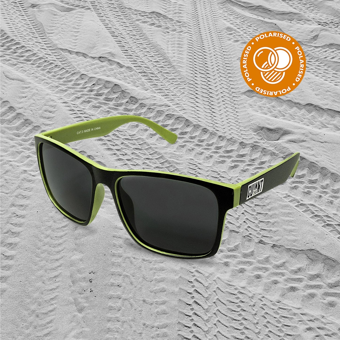 CUintheNT Sunglasses Matte Black and Green Sunglasses NT Unofficial