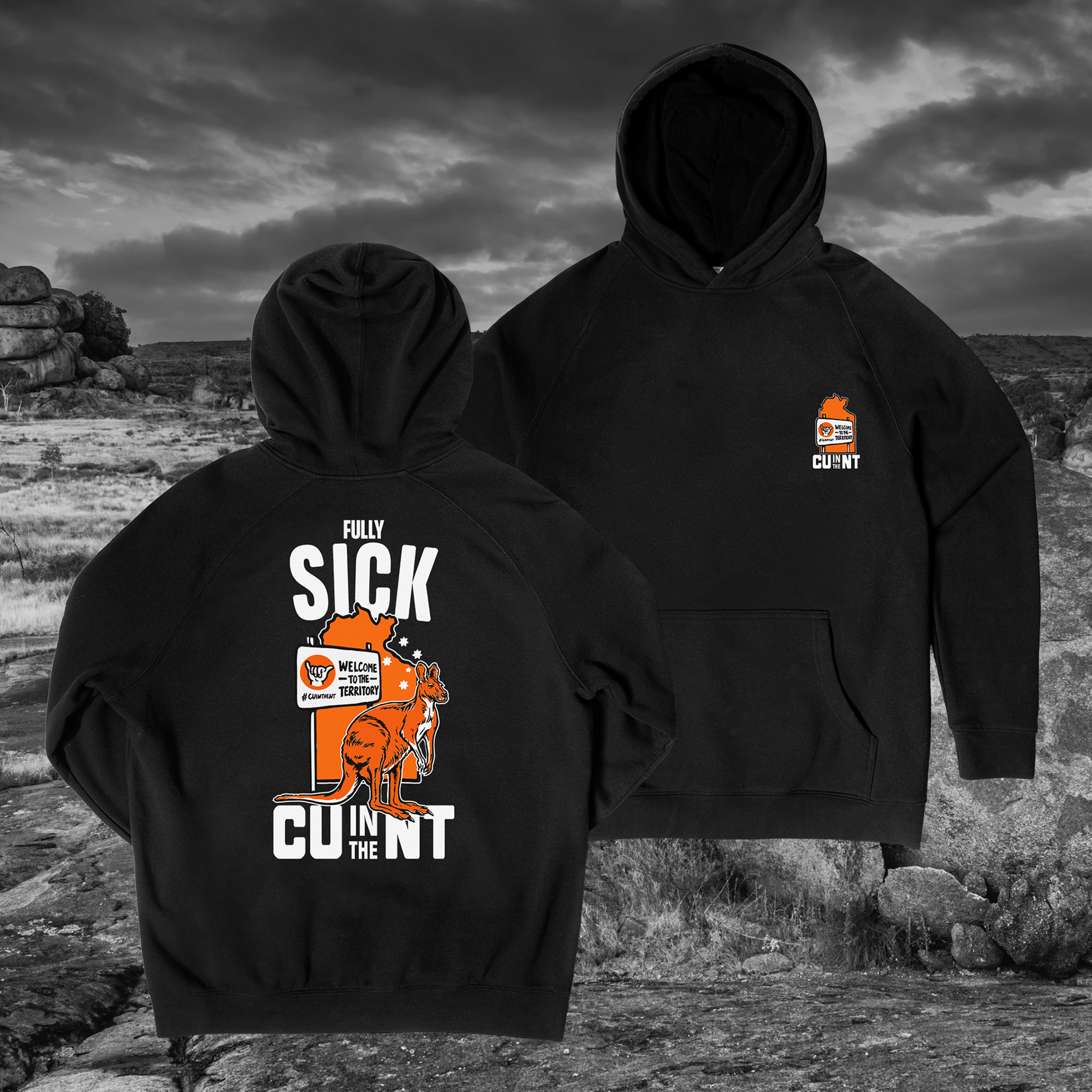 Fully Sick Roo Hoodie Black Hoodie NT Unofficial