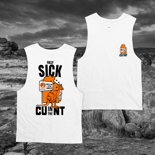 Fully Sick Roo Muscle Tee White Muscle NT Unofficial
