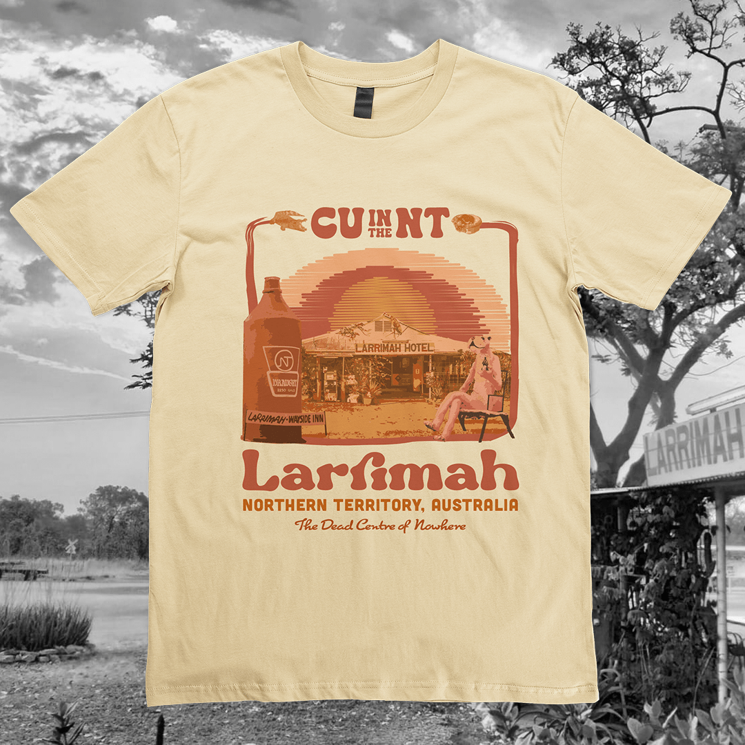 Larrimah Tee Tan Shirts NT Unofficial