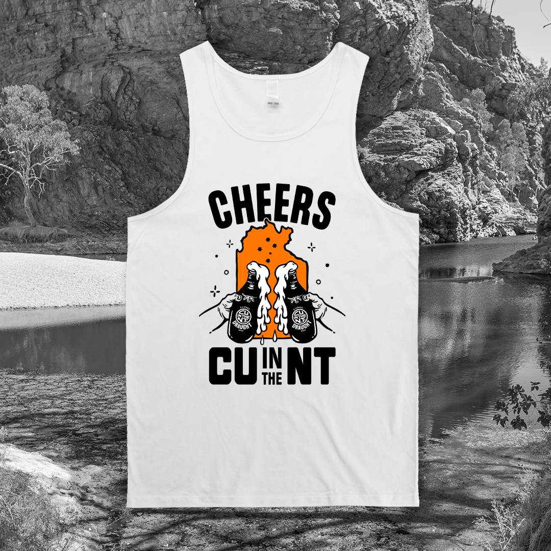 NT Cheers Singlet White Singlets NT Unofficial