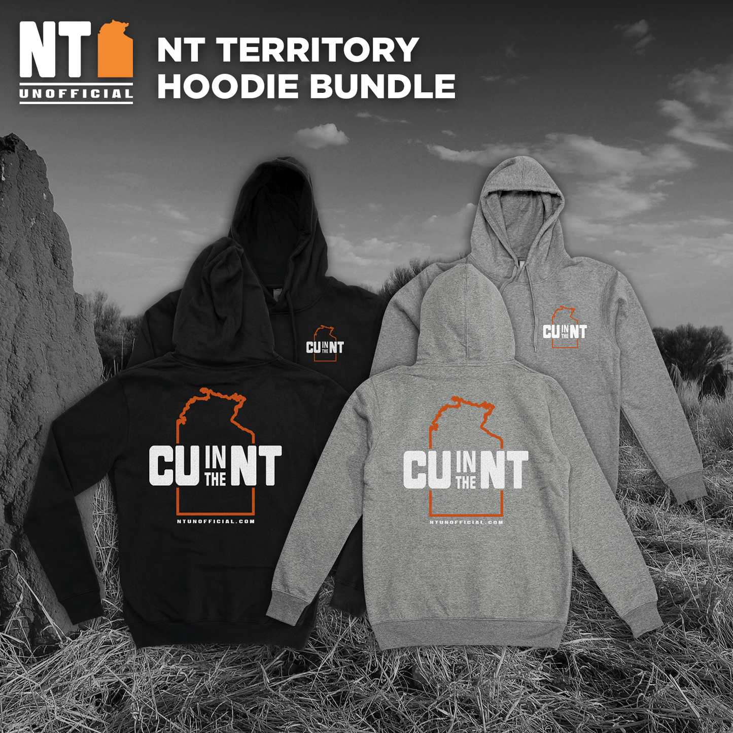 NT Territory Black+Grey Hoodie Bundle Bundles NT Unofficial