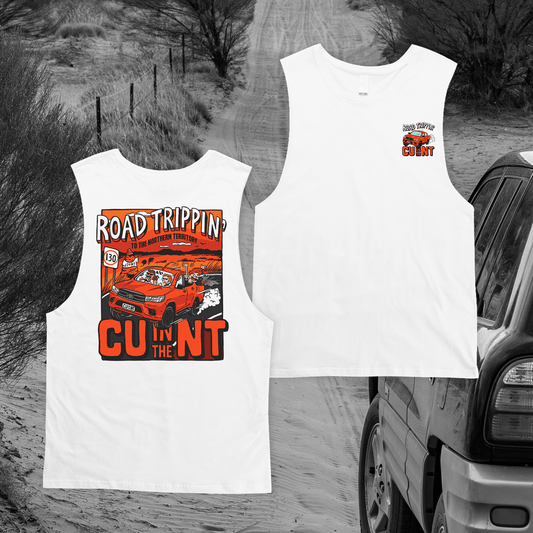 Road Trippin Muscle Tee White Muscle NT Unofficial