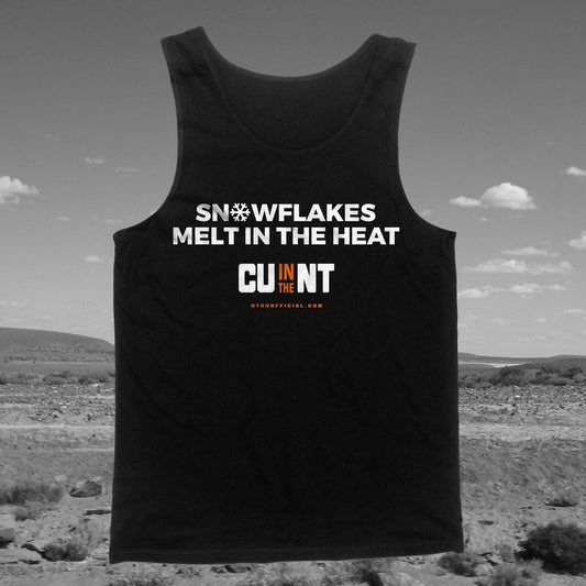 Snowflakes Melt in the Heat Singlet - Black Singlets NT Unofficial