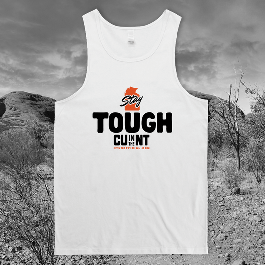Stay Tough - White Singlet Singlets NT Unofficial