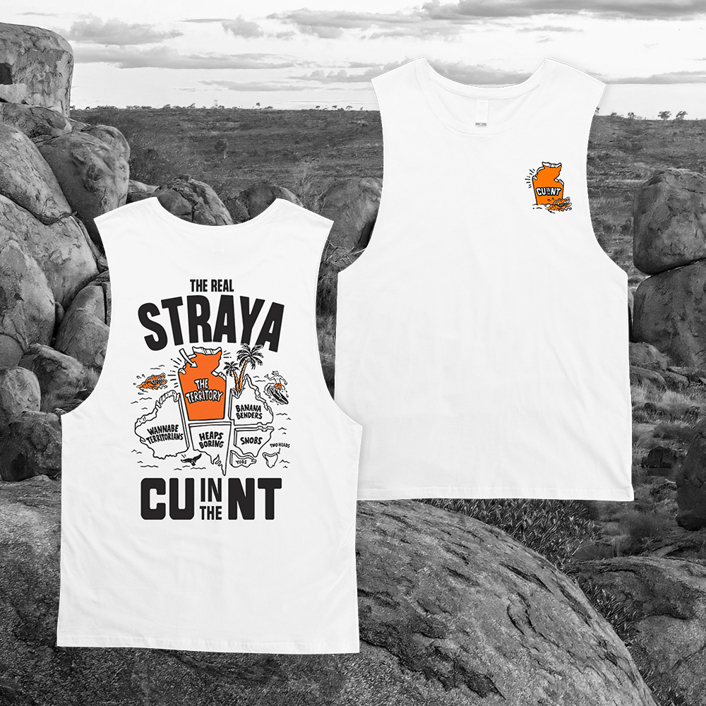 Straya 2025 Muscle Tee White – NT Unofficial