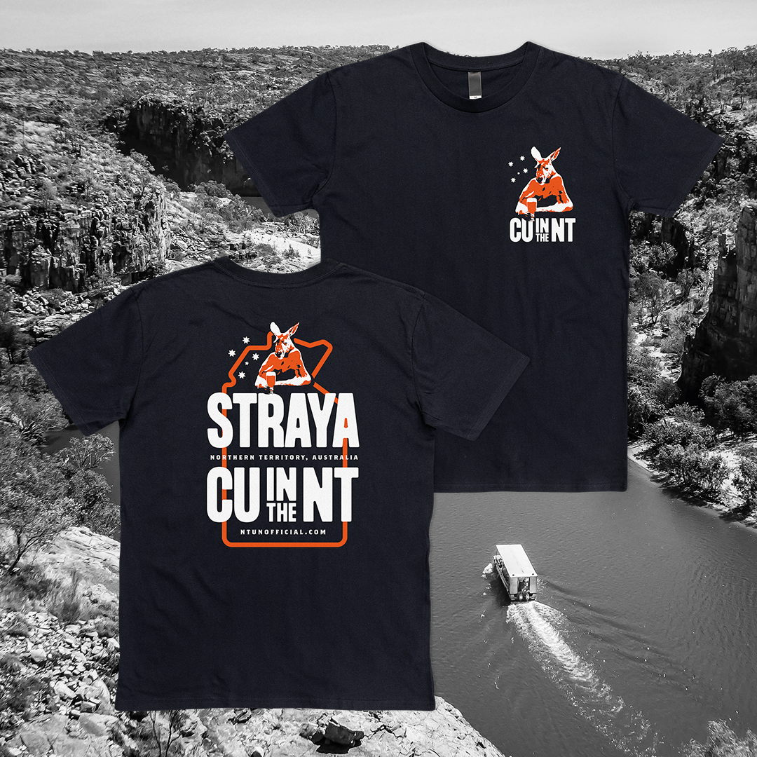 Straya CU in the NT Tee Black [EXTENDED SIZES]