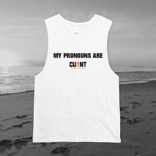 Territory Pronouns Muscle Tee White Muscle NT Unofficial